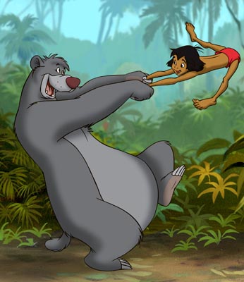 Baloo and Mowgli