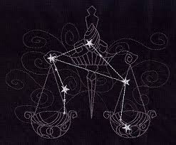 Libra embroidered scales